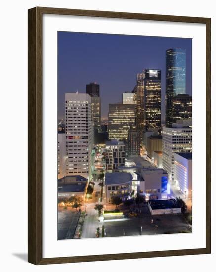 Skyline, Houston, Texas, United States of America, North America-Michael DeFreitas-Framed Photographic Print