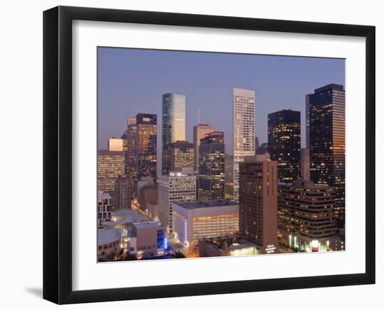 Skyline, Houston, Texas, United States of America, North America-Michael DeFreitas-Framed Photographic Print