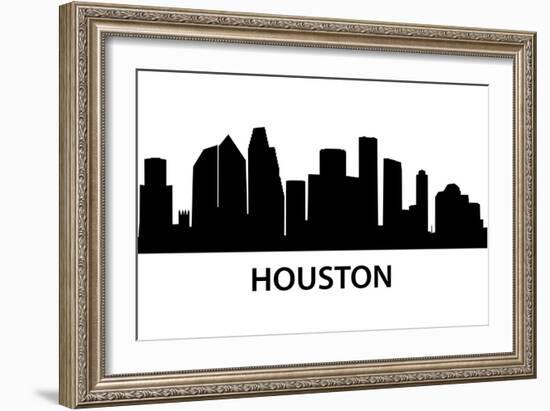 Skyline Houston-unkreatives-Framed Art Print