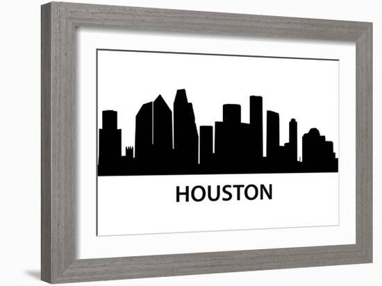 Skyline Houston-unkreatives-Framed Art Print