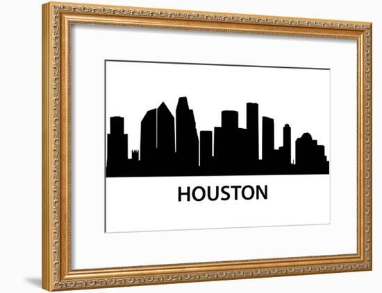 Skyline Houston-unkreatives-Framed Art Print