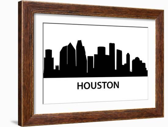 Skyline Houston-unkreatives-Framed Art Print