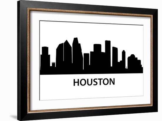 Skyline Houston-unkreatives-Framed Art Print