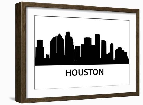 Skyline Houston-unkreatives-Framed Premium Giclee Print