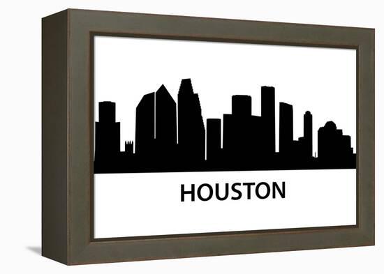 Skyline Houston-unkreatives-Framed Stretched Canvas