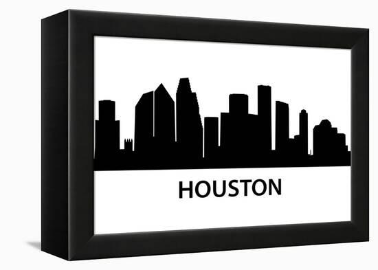 Skyline Houston-unkreatives-Framed Stretched Canvas