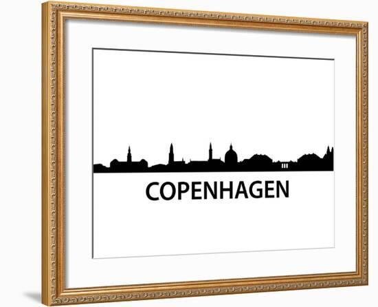 Skyline Kopenhagen-unkreatives-Framed Art Print