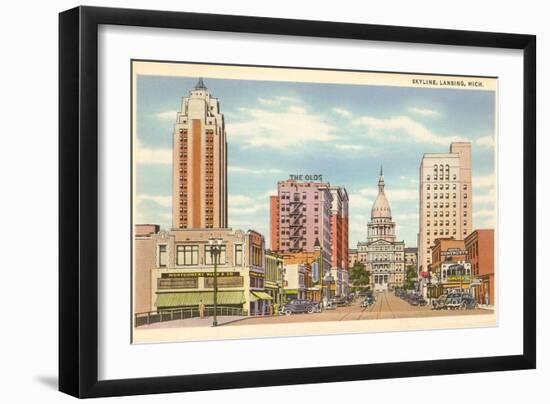 Skyline, Lansing, Michigan-null-Framed Art Print