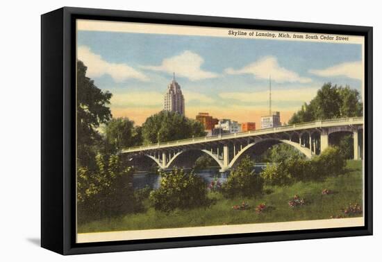 Skyline, Lansing, Michigan-null-Framed Stretched Canvas