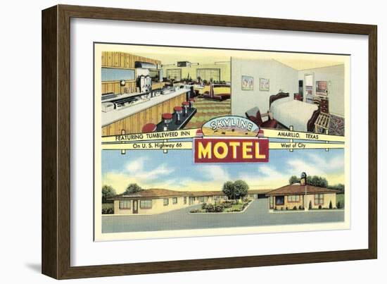 Skyline Motel, Amarillo-null-Framed Art Print