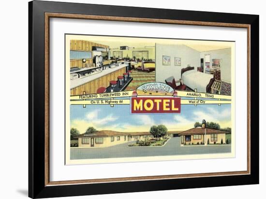 Skyline Motel, Amarillo-null-Framed Art Print