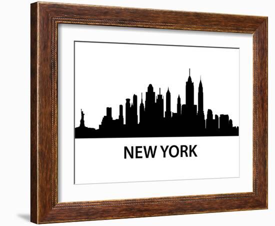 Skyline New York-unkreatives-Framed Art Print