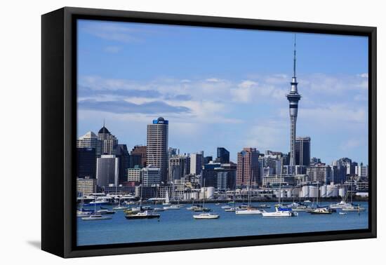 Skyline of Auckland, North Island, New Zealand, Pacific-Michael-Framed Premier Image Canvas