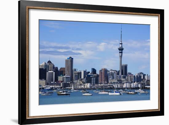 Skyline of Auckland, North Island, New Zealand, Pacific-Michael-Framed Photographic Print