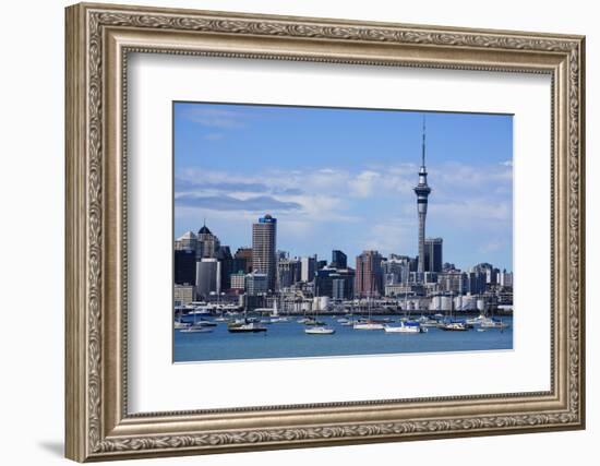 Skyline of Auckland, North Island, New Zealand, Pacific-Michael-Framed Photographic Print