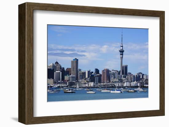 Skyline of Auckland, North Island, New Zealand, Pacific-Michael-Framed Photographic Print