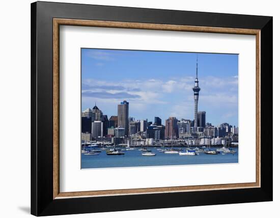 Skyline of Auckland, North Island, New Zealand, Pacific-Michael-Framed Photographic Print