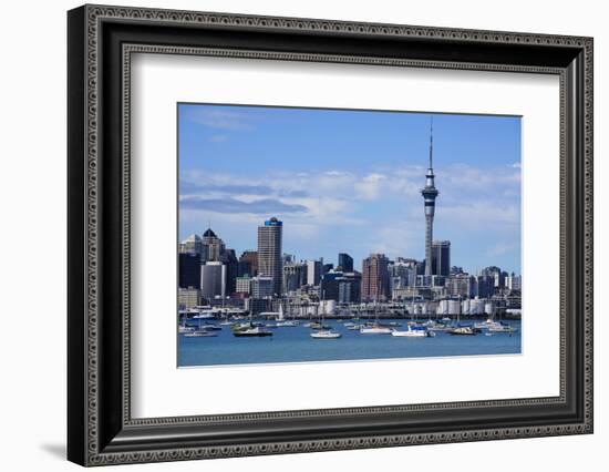 Skyline of Auckland, North Island, New Zealand, Pacific-Michael-Framed Photographic Print