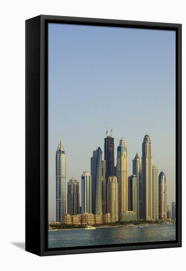 Skyline of Buildings around the Dubai Marina, Dubai, Uae-Michael DeFreitas-Framed Premier Image Canvas