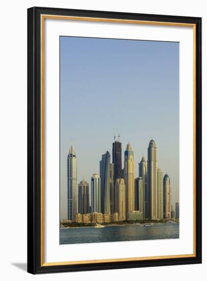 Skyline of Buildings around the Dubai Marina, Dubai, Uae-Michael DeFreitas-Framed Photographic Print