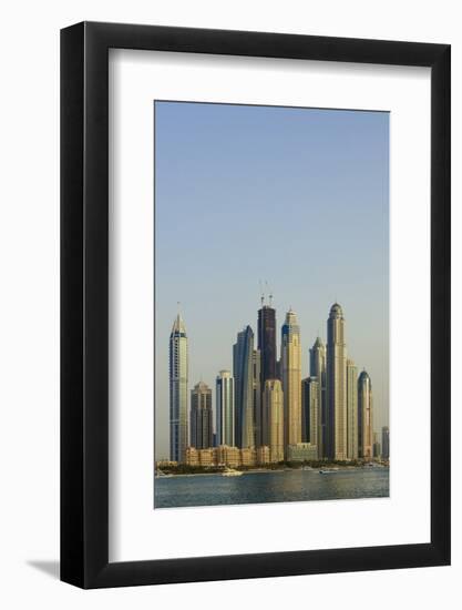 Skyline of Buildings around the Dubai Marina, Dubai, Uae-Michael DeFreitas-Framed Photographic Print