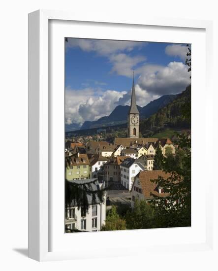 Skyline of Chur, Graubunden, Switzerland-Doug Pearson-Framed Photographic Print