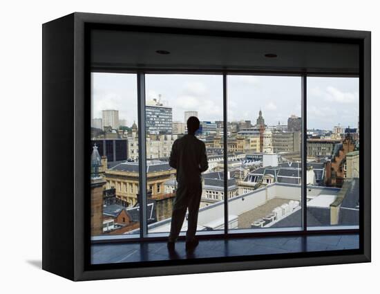 Skyline of City Centre, Glasgow, Scotland, United Kingdom, Europe-Yadid Levy-Framed Premier Image Canvas