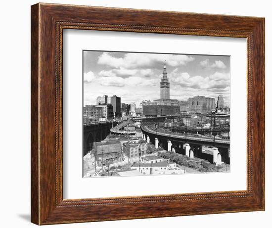 Skyline of Cleveland-Carl McDow-Framed Photographic Print