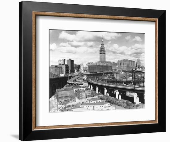 Skyline of Cleveland-Carl McDow-Framed Photographic Print