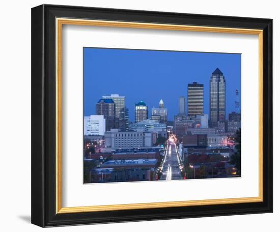 Skyline of Des Moines, Iowa, USA-Walter Bibikow-Framed Photographic Print