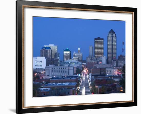 Skyline of Des Moines, Iowa, USA-Walter Bibikow-Framed Photographic Print