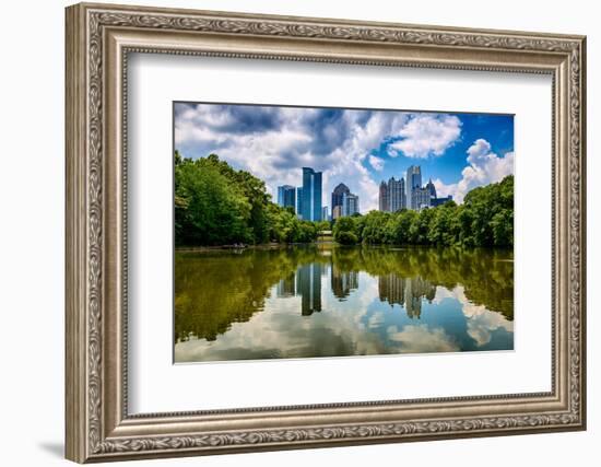 Skyline of Downtown Atlanta, Georgia from Piedmont Park-Rob Hainer-Framed Photographic Print