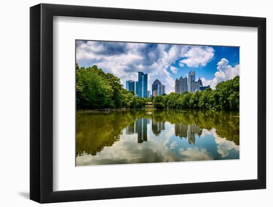 Skyline of Downtown Atlanta, Georgia from Piedmont Park-Rob Hainer-Framed Photographic Print