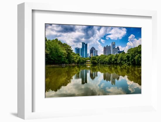 Skyline of Downtown Atlanta, Georgia from Piedmont Park-Rob Hainer-Framed Photographic Print