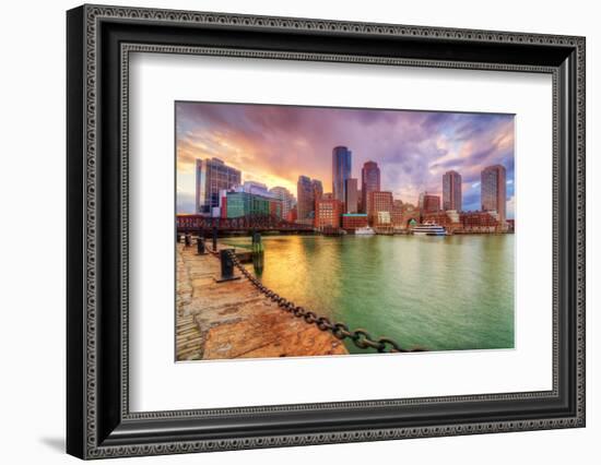 Skyline of Downtown Boston, Massachusetts, USA-SeanPavonePhoto-Framed Photographic Print