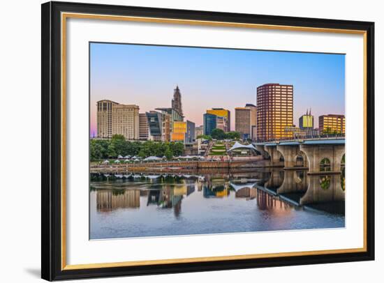 Skyline of Downtown Hartford, Connecticut.-SeanPavonePhoto-Framed Photographic Print