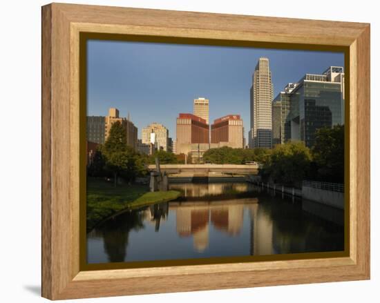 Skyline of Downtown, Omaha, Nebraska-Gayle Harper-Framed Premier Image Canvas