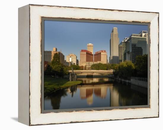 Skyline of Downtown, Omaha, Nebraska-Gayle Harper-Framed Premier Image Canvas