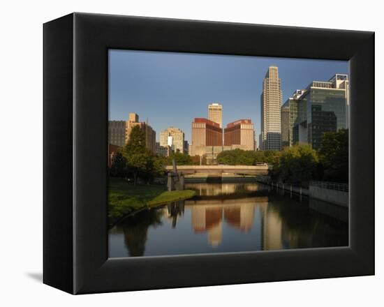 Skyline of Downtown, Omaha, Nebraska-Gayle Harper-Framed Premier Image Canvas