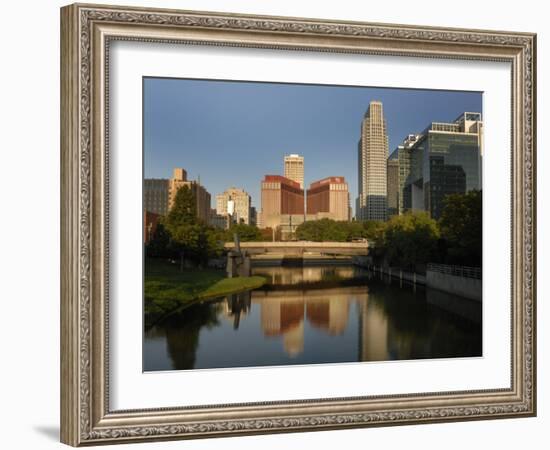 Skyline of Downtown, Omaha, Nebraska-Gayle Harper-Framed Photographic Print