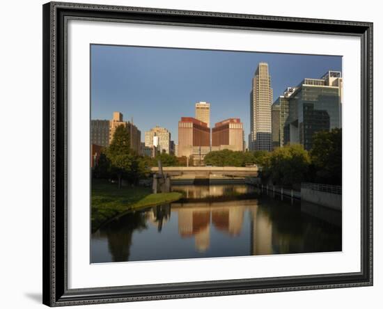 Skyline of Downtown, Omaha, Nebraska-Gayle Harper-Framed Photographic Print