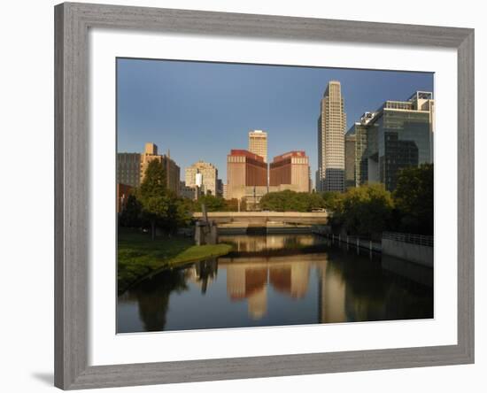 Skyline of Downtown, Omaha, Nebraska-Gayle Harper-Framed Photographic Print