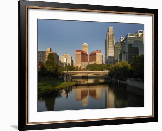 Skyline of Downtown, Omaha, Nebraska-Gayle Harper-Framed Photographic Print