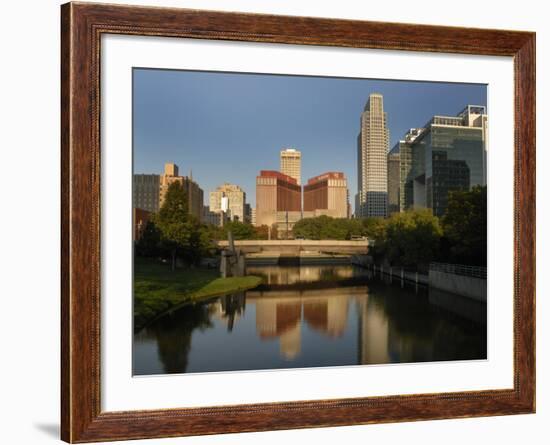 Skyline of Downtown, Omaha, Nebraska-Gayle Harper-Framed Photographic Print