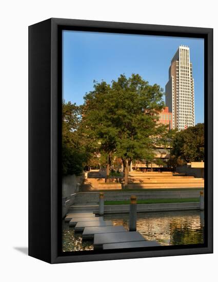 Skyline of Downtown, Omaha, Nebraska-Gayle Harper-Framed Premier Image Canvas