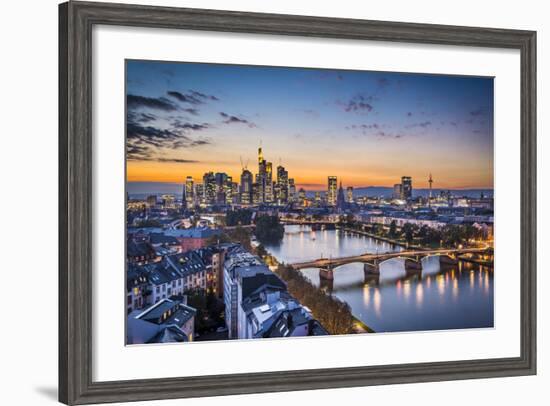 Skyline of Frankfurt, Germany, the Financial Center of the Country.-SeanPavonePhoto-Framed Photographic Print