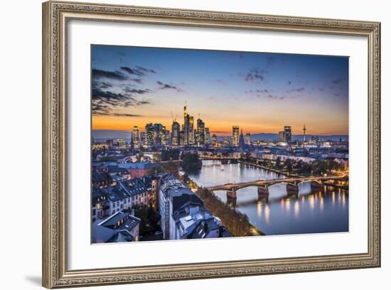 Skyline of Frankfurt, Germany, the Financial Center of the Country.-SeanPavonePhoto-Framed Photographic Print