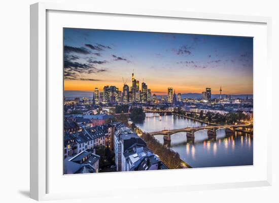 Skyline of Frankfurt, Germany, the Financial Center of the Country.-SeanPavonePhoto-Framed Photographic Print