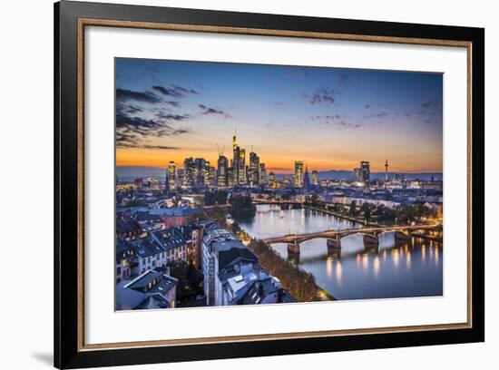 Skyline of Frankfurt, Germany, the Financial Center of the Country.-SeanPavonePhoto-Framed Photographic Print