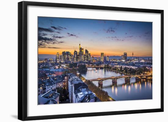 Skyline of Frankfurt, Germany, the Financial Center of the Country.-SeanPavonePhoto-Framed Photographic Print